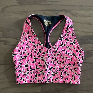 Lilly Pulitzer Pink UPF 50+ Luxletic Lindsay Sports Bra - Size XS
